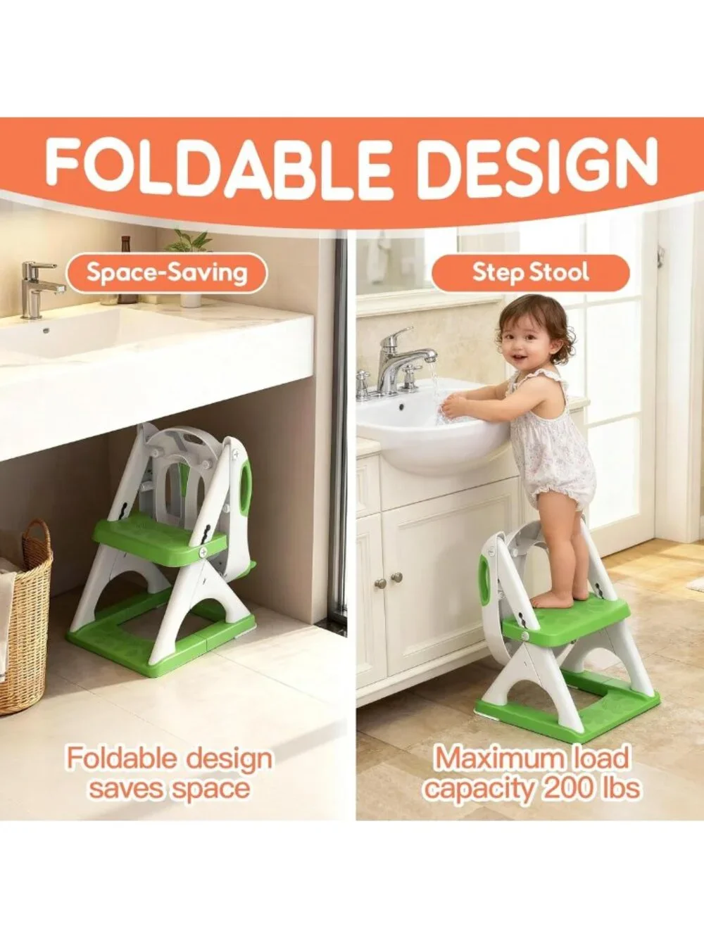 Adjustable Potty Training Seat with Step Stool Ladder for Toddlers, Anti-Slip